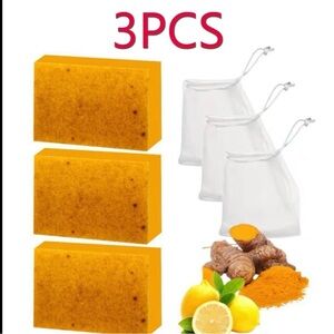 Turmeric & Lemon Scented Kitchen Sponges - 3 Pack (Yellow)
